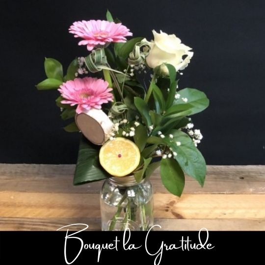 Fleuriste foliole bouquet de fleurs la gratitude