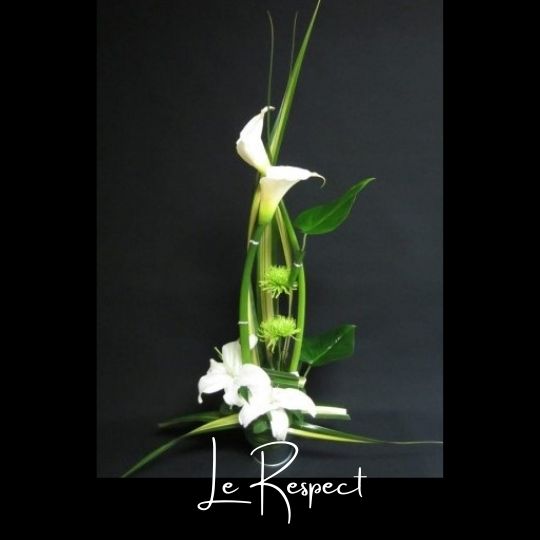 Corbeille funeraire Fleuriste foliole bouquet fleurs funeraire corbeille le respect